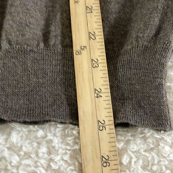 YOOX Sweater Womens XL Turtle Neck 90’s Virgin Wool Italian Knit Brown Academia - Picture 9 of 12